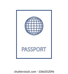 Passport sign illustration. Vector. Flat style black icon on white.