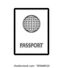 Passport sign illustration. Vector. Flat style black icon on white.