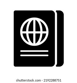 Passport Silhouette Icon. Passport Book. Vector.