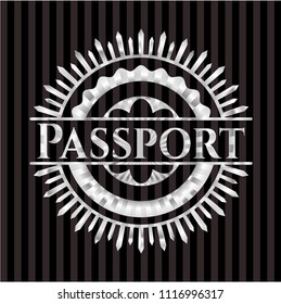 Passport silvery emblem