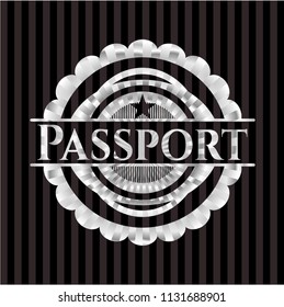 Passport silvery emblem