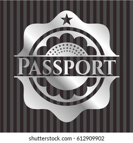 Passport silvery emblem