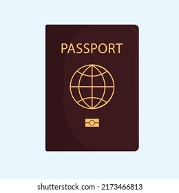 Passport Simple Cartoon Vetor Illustration