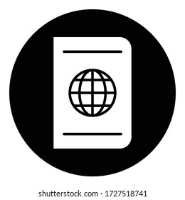 Passport einfach Icon. Flachdesign