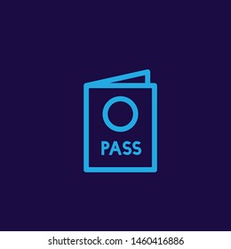 passport simple icon illustration vector design
