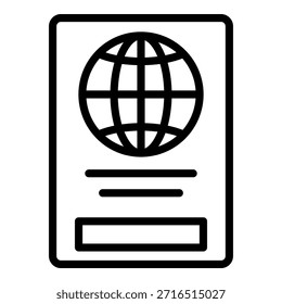 Coleção de Ícones de Vetor Simples do Passport