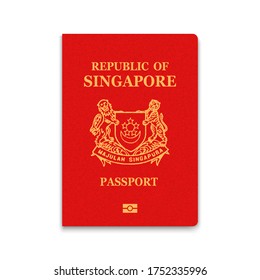 Passport of Singapore. Vector illustration . Template for your design