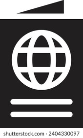 Icono de línea de vector único de Passport