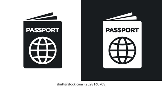 Pacote de ícones de vetor sólido do Passport