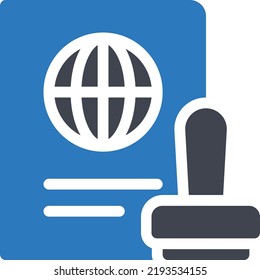 Reisepass-Stempel Vektorgrafik auf transparentem Hintergrund.Hochwertige Symbole.Glyphen Vektorsymbol für Konzept und Grafikdesign.