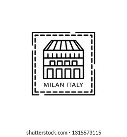 Passport Stamp, Visa, Milan, Italy Icon. Element Of Passport Stamp For Mobile Concept And Web Apps Icon. Thin Line Icon For Website Design And Development