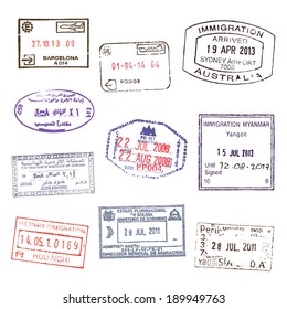 Passport Stamps. Set 2