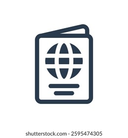 Passport for Study Abroad Vector Icon