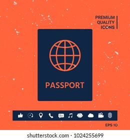 Passport symbol icon.