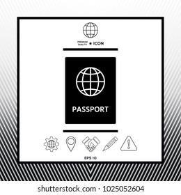 Passport symbol icon.