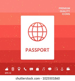 Passport symbol icon.