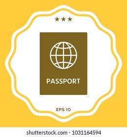 Passport symbol icon.