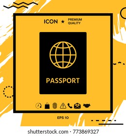 Passport symbol icon.