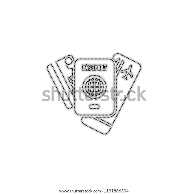 Passport Ticket Credit Card Air Travel Stock Vector Royalty Free 1191886504