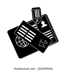 passport and ticket icon