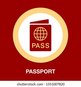 passport and ticket icon - flight pass - airplane boarding sign - travel and tourism icon