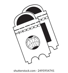 passport ticket icon vector logo template for many destinations. Isolated on white back
