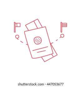 Passport, Ticket And The Points Of Depature