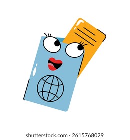 Passport Ticket vector Sticker. Eps 10 file