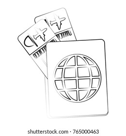Passport with tickets