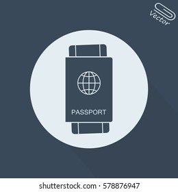 Passport with tickets vector illustration. Concept icons travel and tourism. International passport flat illustration. Passport concept.