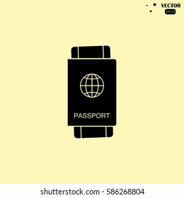 Passport with tickets vector illustration. Concept icons travel and tourism. International passport flat illustration. Passport concept.