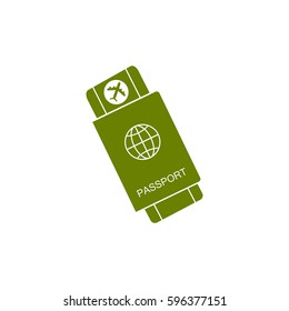 Passport with tickets vector illustration. Concept icons travel and tourism. International passport flat illustration. Passport concept.