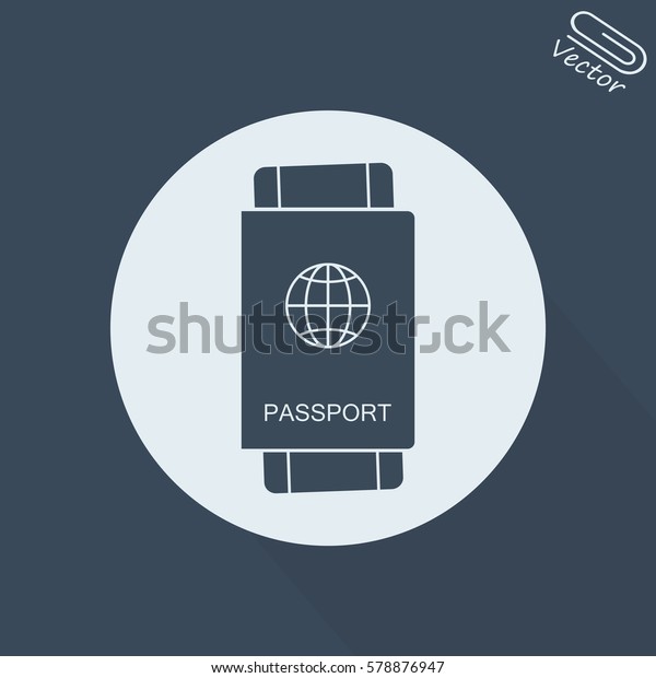 Passport Tickets Vector Illustration Concept Icons Stock Vector