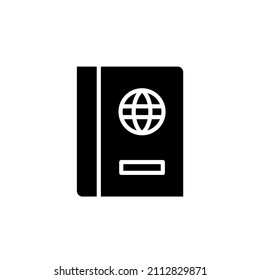 Passport, Travel, Business Solid Icon Vector Illustration Logo Template. Suitable For Many Purposes.