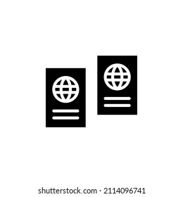 Vorlage für das Logo "Passport, Reisen, Business Solid Icon Vektorgrafik". Geeignet für viele Zwecke.