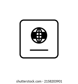 Passport, Travel, Business Solid Line Icon Vector Illustration Logo Template. Suitable For Many Purposes.