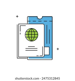 Passport, Travel Document, Identity,  International Travel, Visa Vector icon Design