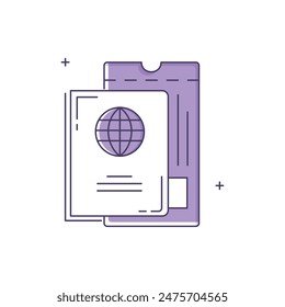 Passport, Travel Document, Identity,  International Travel, Visa Vector icon Design