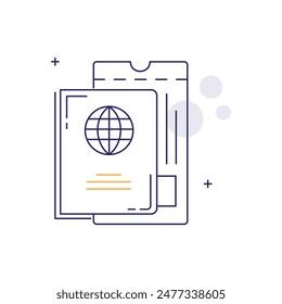 Passport, Travel Document, Identity,  International Travel, Visa Vector icon Design