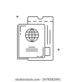 Passport, Travel Document, Identity,  International Travel, Visa Vector icon Design