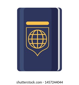 Passport travel document isolated symbol