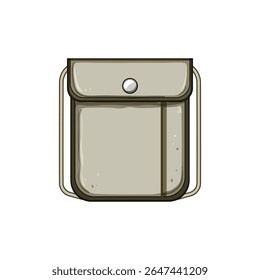 passaporte viagem pescoço bolsa caricatura. rfid leve, impermeável ajustável, alça escondido passaporte viagem pescoço bolsa sinal. isolado símbolo vetor ilustração