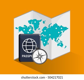 Passport of travel and tourism  concept