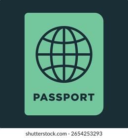 Passaporte na moda vetor importante aplicável Projeto de ilustração provavelmente colorido background.eps