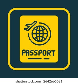 Passaporte moderno vetor arte design encantador design incrível colorido útil ilustration.eps