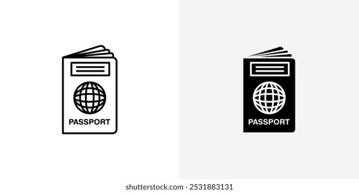 Conjunto de ícones de veículo do Passport. Ilustrador de vetor de ações. EPS 10