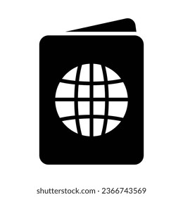Passport Vector Glyph Icon For Personal And Commercial Use.
