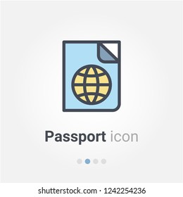 Passport vector icon