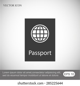 Passport vector icon