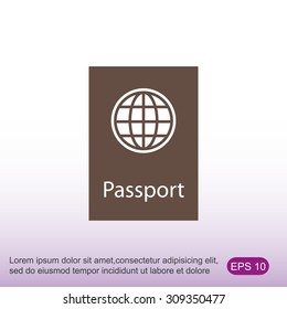 Passport vector icon